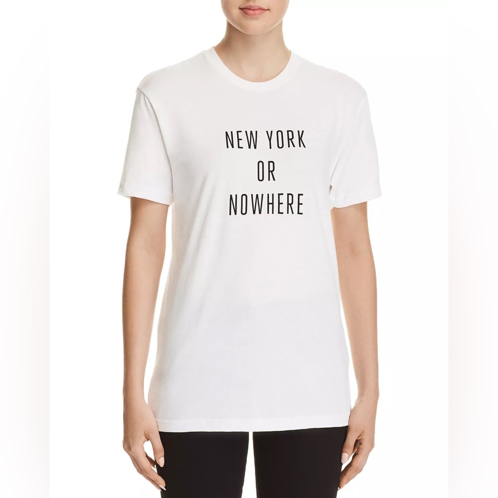 Knowlita New York or nowhere white tee shirt small sm
